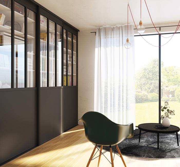 Porte coulissante verrière