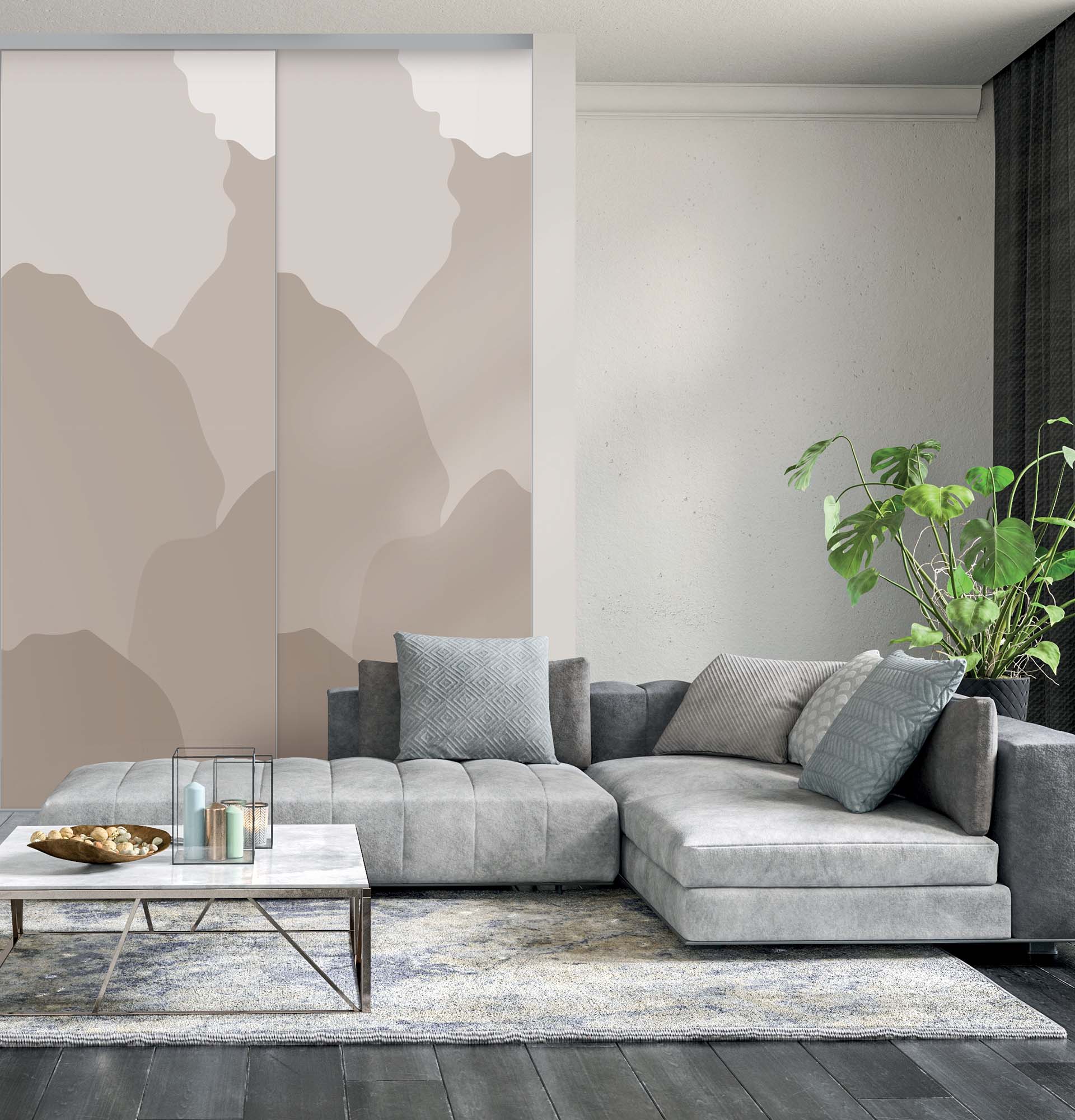 Porte de placard, modèle Reflets brun, collection Design