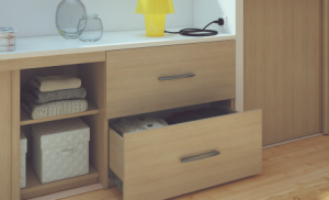 Aménagement sous comble, coloris chêne