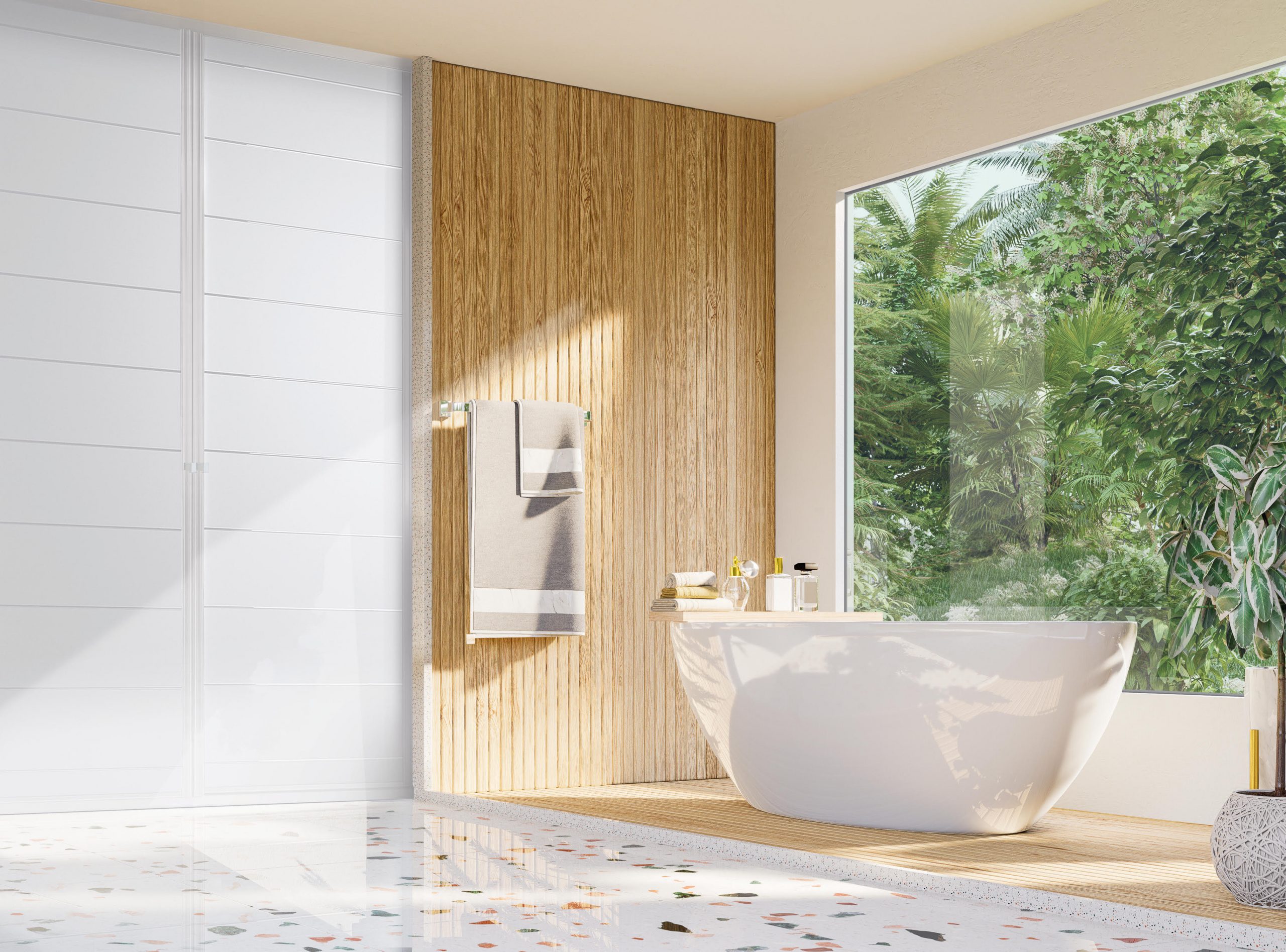 Porte de placard diamant battante – Vitre contrast incisé – Blanc