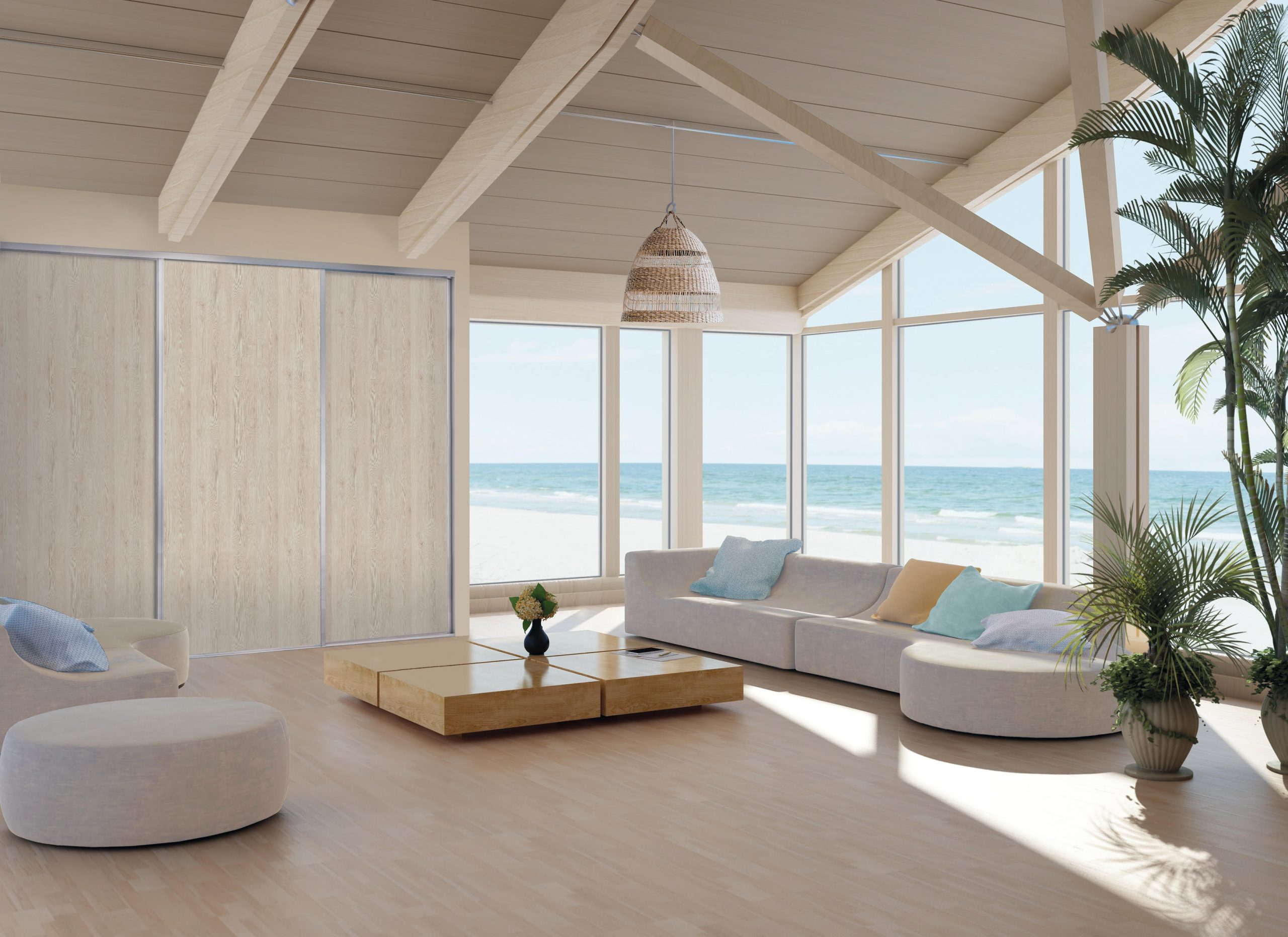 Porte de placard – Profil Agate Agent laqué – Pin polaire