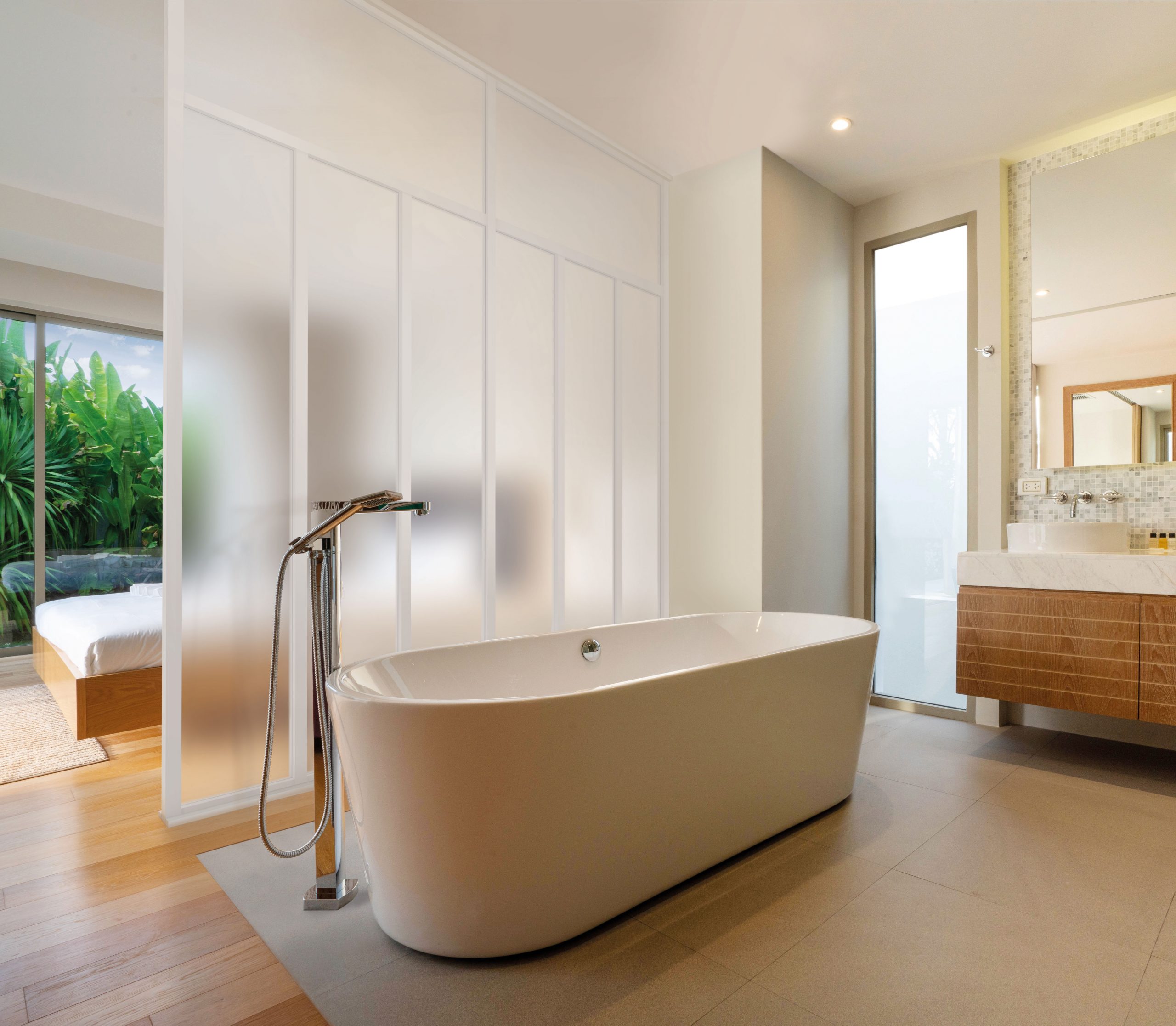 Verrière Class Integra blanche – Vitre dépolie